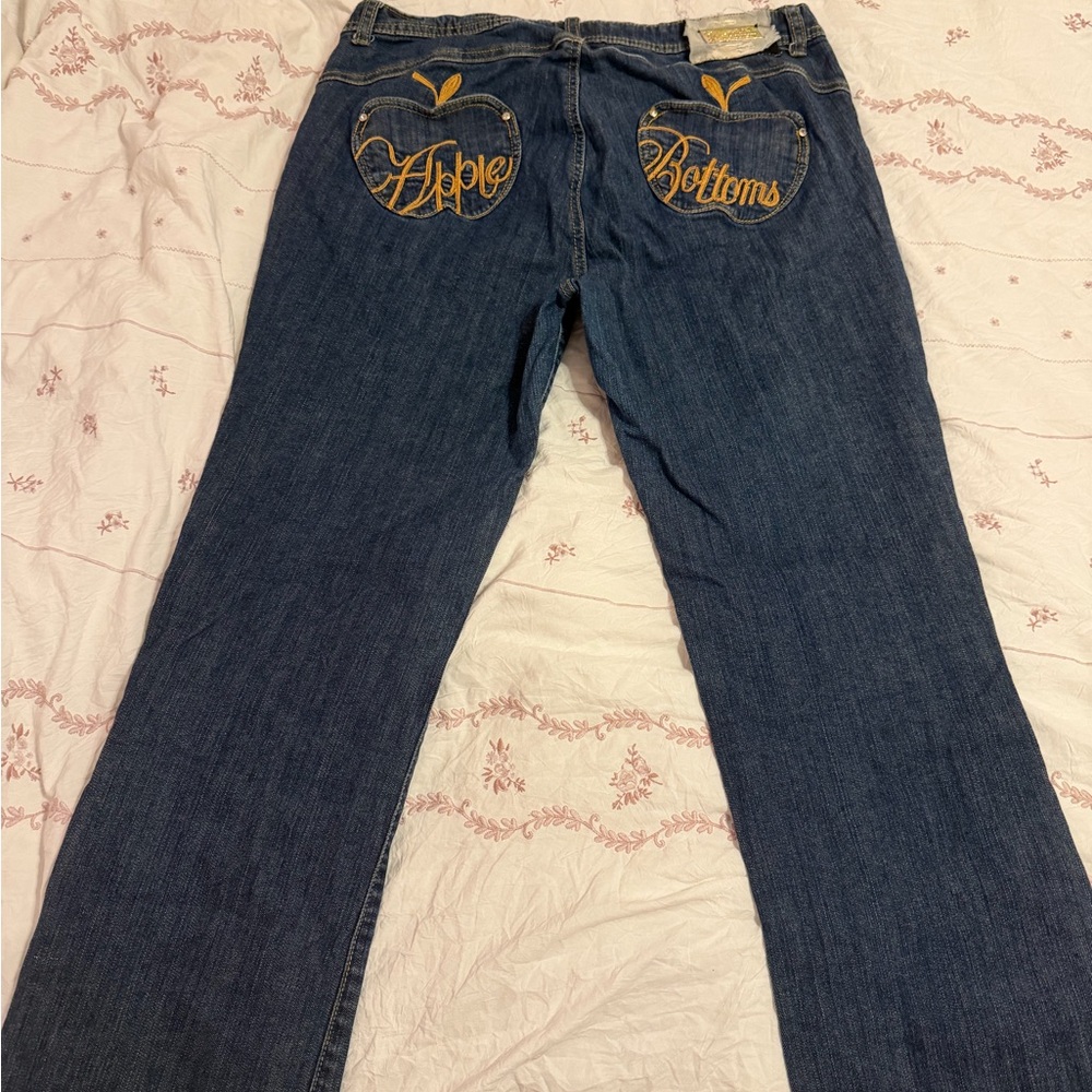 Apple Bottoms Women's Denim Jeans with Gold Accents - Picture 2 of 9